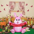 thumbnail image 2 of Conejito De Pascua Inflable De 1,5 M, Figura De Luz Nocturna Led, Hinchables Para Césped Y Patio, Decoración De Adorno Para Fiesta De Jardín Al Aire Libre Yuarrent HA039796-02, 2 of 6