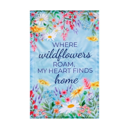 Meadow Creek 14.5" x 18" Wild Flower Outdoor Yard Flag