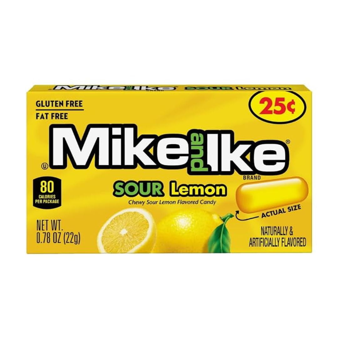 Candy Assorted Flavor Mike and Ike, 6 Flavor - Tropical Typhoon, Berry Blast, Cherry, Sour Watermelon, Sour Lemon, Original Fruits, 0.78 Oz, 6 Each Flavor, 36 Pack - Perfect for  Snacking