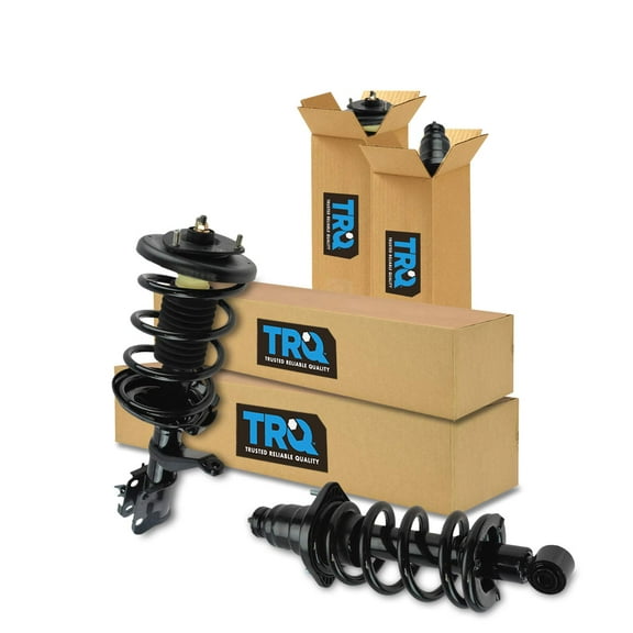 TRQ Front and Rear Strut & Coil Spring Assembly Set Driver & Passenger Sides Fits Select 03-11 Honda Element
