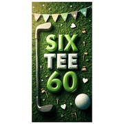 LUUFILx Golf Themed Six Tee Banner Decoration for Party Supplies Sports Celebration Event Outdoor Indoor Decorations Backdrop Photo Props Wall Decor