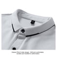thumbnail image 4 of KeShDi Summer Linen Tshirt Mens Shirts Polo Shirt Men's Summer Casual Short Sleeve Top Solid Color T-shirt Half Sleeve Short Sleeve Collar Top/Shirt Gray L, 4 of 8