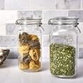 thumbnail image 3 of Mason Craft Craft and More, 2 Liter Large Square Glass Clamp Jar, Set of 2, 3 of 10