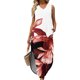 thumbnail image 2 of Vestido largo de chaleco con bolsillo para mujer con cuello en V estampado sin mangas a la moda para mujer sexy Pompotops  ghjkhdj7491, 2 of 7