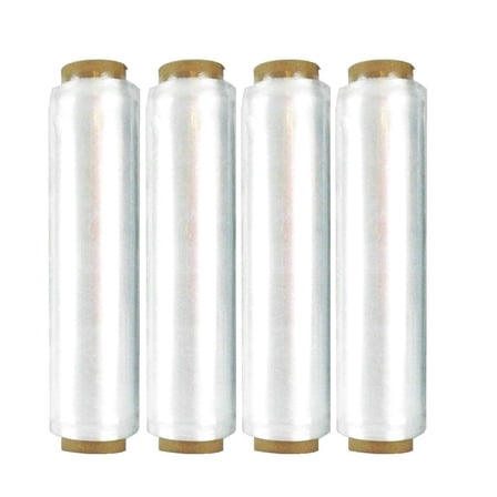 SSBM Cast Hand Pre-Stretch Wrap 17" x 1476' 8 Rolls 40 Gauge Clear Film for Wrapping Transport Warehousing