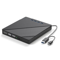 7 in 1 External CD/DVD Drive for Laptop,Slots USB 3.0 Portable CD/DVD Disk Drive Player Burner Reader Writer