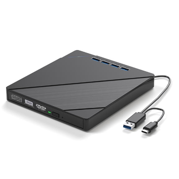 7 in 1 External CD/DVD Drive for Laptop,Slots USB 3.0 Portable CD/DVD Disk Drive Player Burner Reader Writer