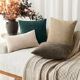 thumbnail image 6 of SUSIELADY Pack of 2 Decorative Throw Pillow Covers, 18x18 Inch, Soft Textured Square Cushion Covers with Zipper for Sofa, Couch, Bed, Living Room, Farmhouse, Cozy Accent Pillows, Dark Blue-Green, 6 of 6