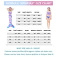 thumbnail image 2 of Forfamy 7Pcs Mermaid Tails for Swimming Girls Mermaid Swimsuit-Kids Mermaid Tail Princess Bikini Bathing Suit, 2 of 7