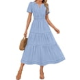 thumbnail image 1 of Vestido ZESICA Summer Casual Midi para Mujer Azul Talla M, 1 of 9