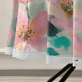 thumbnail image 5 of 60 Inch Round Tablecloth with White Lace Trim Fall Table Cover for Elegant Dining Decor Coral Floral Print, 5 of 8