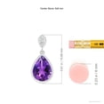 thumbnail image 3 of ANGARA Natural Bezel-Set 1 ct Amethyst Teardrop Pendant with Diamond in 14K White Gold for Women (Size-8x6mm) | February Birthstone, Anniversary, Jewelry Gift for Women | Natural Amethyst Necklace, 3 of 9