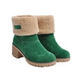 thumbnail image 3 of Gomelly Women's Winter Snow Boots Suede Chunky Block Heels Warm Fuax Mid-Calf Ankle Booties, 3 of 7