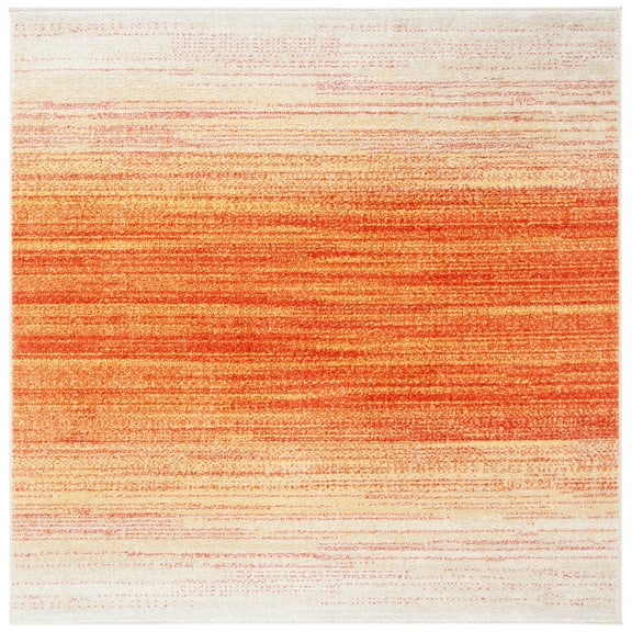 SAFAVIEH Adirondack Maris Abstract Area Rug, Orange/Red, 4' x 4' Square