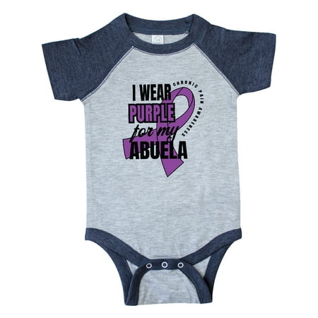 

Inktastic Chronic Pain I Wear Purple For My Abuela Gift Baby Boy or Baby Girl Bodysuit