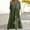 Army Green, variant on ZZwxWA Women's Linen Midi Dress 2025 Summer Plus Size Floral Casual Dress Crew Neck Half Sleeve Beach Dress with Pocket