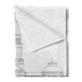 thumbnail image 2 of Idaho Soft Flannel Fleece Blanket, Idahoan State Capitol Monochrome Architectural Building Sketch Illustration, Cozy Plush for Indoor and Outdoor Use, 50" x 70", Charcoal Grey White, by Ambesonne, 2 of 5