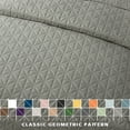 thumbnail image 4 of Exclusivo Mezcla Twin Quilt Bedding Set, Lightweight Soft Light Grey Twin Bedspreads Coverlets with Geometric Stitched Pattern, 4 of 8