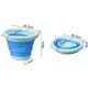 thumbnail image 2 of Elegante bote de basura plegable para cocina, puerta, cocina, bote de basura montado en la pared para coche, hogar, oficina, azul, 1 unidad, 2 of 5