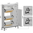 thumbnail image 2 of TROPOW Armoire de Rangement pour Chaussures, Armoire à Chaussures à 3 Niveaux avec Tiroirs Basculants, Organisateur de Rangement pour Chaussures Autoportant Étroit avec Tablettes Ajustables, Armoire à Chaussures pour Entrée, Rebord sur le Dessus, Blanc, 2 of 9