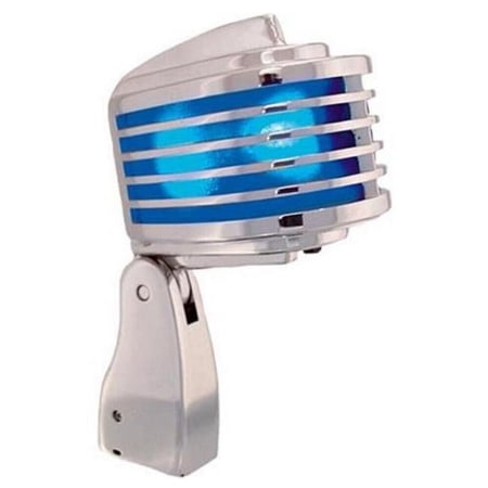 UPC: 0810100410049 | Heil Sound 364930 The Fin Retro-Styled Dynamic Cardioid Microphone  Chrome Body & Blue LED