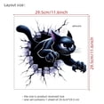 thumbnail image 4 of Adhesivos de pared 3D con forma de gato negro para Halloween, PVC, autoadhesivos, 4 of 4