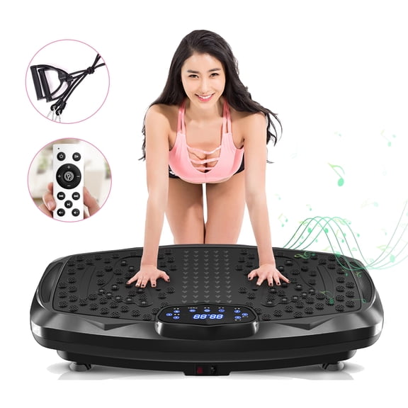 Nimto Black Vibration Plate Exercise Machine Whole Body Workout Vibration Fitness Platform for Home Fitness and Weight Loss