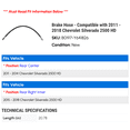 thumbnail image 2 of Brake Hose - Compatible with 2011 - 2018 Chevy Silverado 2500 HD 2012 2013 2014 2015 2016 2017, 2 of 2