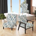 thumbnail image 1 of Designart "Patterns Of Tranquility II" Blue Floral Upholstered Accent Chair - Cottage Arm Chair For Bedroom, 1 of 7
