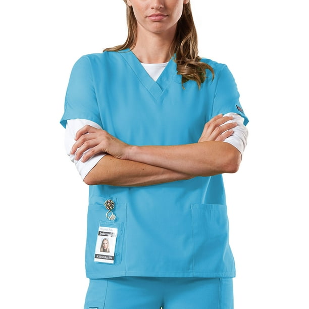 Cherokee Cherokee Workwear Women Scrubs Top, VNeck, Plus Size, 4700