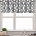 thumbnail image 3 of Ambesonne Geometrical Valance & Curtain, Ornamental Stars Motifs, 55"x30", Charcoal Grey and White, 3 of 7