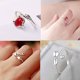 thumbnail image 4 of 20 piezas de anillos abiertos, cadena de hoja de rana, anillo ajustable para mujeres, hombres, niñas, Punk, Vintage, gótico, anillo apilable, conjunto de joyería oso de fresa Electrónica, 4 of 5