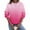 Watermelon Red, variant on Makaor Sweatshirt Women Crew Neck Tops Fleece Long Sleeve Pullover Gradient Casual Fall Clothes Green L
