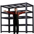 thumbnail image 2 of 5 Tier Garage Shelving Unit 72” H x 62” W, Heavy Duty Metal Storage Shelves 3050 lbs Adjustable Rack for Basement Warehouse Pantry, Black, 2 of 7