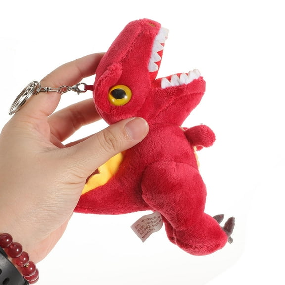 Homoyoyo Dinosaur Plush Keychain Red Short Plush 1Pc Everyday Use