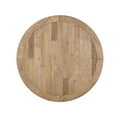 thumbnail image 2 of Prato Round Antique White and Distressed Oak Two-tone Finish Wood Dining Table, 2 of 5