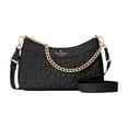 thumbnail image 1 of Bolsa Crossbody Kate Spade Flower Quilted color negra, 1 of 5
