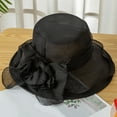 thumbnail image 4 of LEHOZIHEQ Derby Hats for Women, Wide Brim Organza Hat, 2025 Women's Elegant Sun Hat for Church, Tea Party, Weddings Hats, 4 of 6