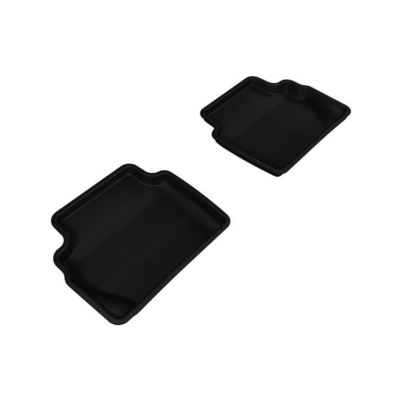 3D MAXpider Custom Fit Kagu Floor Mat (Black) for 2011-2019 Ford Fiesta - 2ND Row