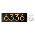 thumbnail image 5 of Floating Modern 4" Number Horizontal Address Plaque (4 characters) - Black/Gold, 5 of 5