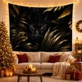 thumbnail image 3 of Front Facing Portrait with Panther Emerging Arrangement, Mystical Fantasy for Space Lovers, Aesthetic Wall Decor, Mother'S Day Gift, Tapestry Wall Hanging for Dorm and Living Room, 3 of 7