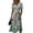 Pink, variant on Floral Print Midi Dress for Women - V-Neck Short Sleeve High Waist A-Line Summer Dress, Flowy Casual Beach Vacation Party Gown with Cinched Waist Watermelon Red L
