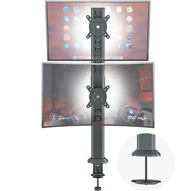 HEMUDU Single Tall Desk Monitor Arm Mount Stand Fit for 13 inch to 34 inch Flat Curved Computer Screen with Swivel, Height Adjustable, Rotation,Holds up to 35kg, Black