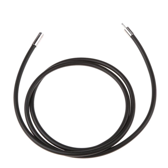 TISHITA Elegant 3MM BLACK RUBBER CORD Mens Womens Necklaces 24 Inch