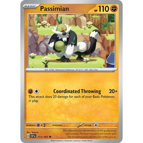 Pokemon Surging Sparks Uncommon Passimian #111