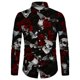thumbnail image 1 of Camisa de hombre divertida y divertida combinación de graffiti moda casual fiesta al aire libre tela suave y cómoda 2024 nueva primavera y verano, 1 of 6