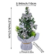 Tiny Christmas Tree, Small Artificial Tree, Christmas Ornament, 8.27 Inch Tree Collectible Pine Tree Christmas Tree Decoration Artificial Holiday Tree Indoor Outdoor Decor