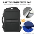 thumbnail image 6 of Smicure Travel carry on Backpack Laptop Business 18.5 Inch Business Slim Sturdy College School Computer Bag.Black, 6 of 8