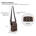 thumbnail image 6 of HELLHERO Santa Claus Mushroom Design Shoulder Bag, 2 Zippers, Outdoor Holiday Travel Polyester 4.33x1.97x7.09, 6 of 7