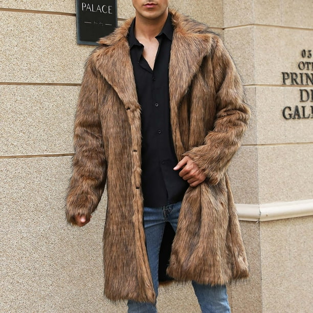 Manteau D'Hiver Homme Long Avec Capuche Fourrure - Doudoune Épaisse Isolante - Pour Automne Et Hiver Chaud